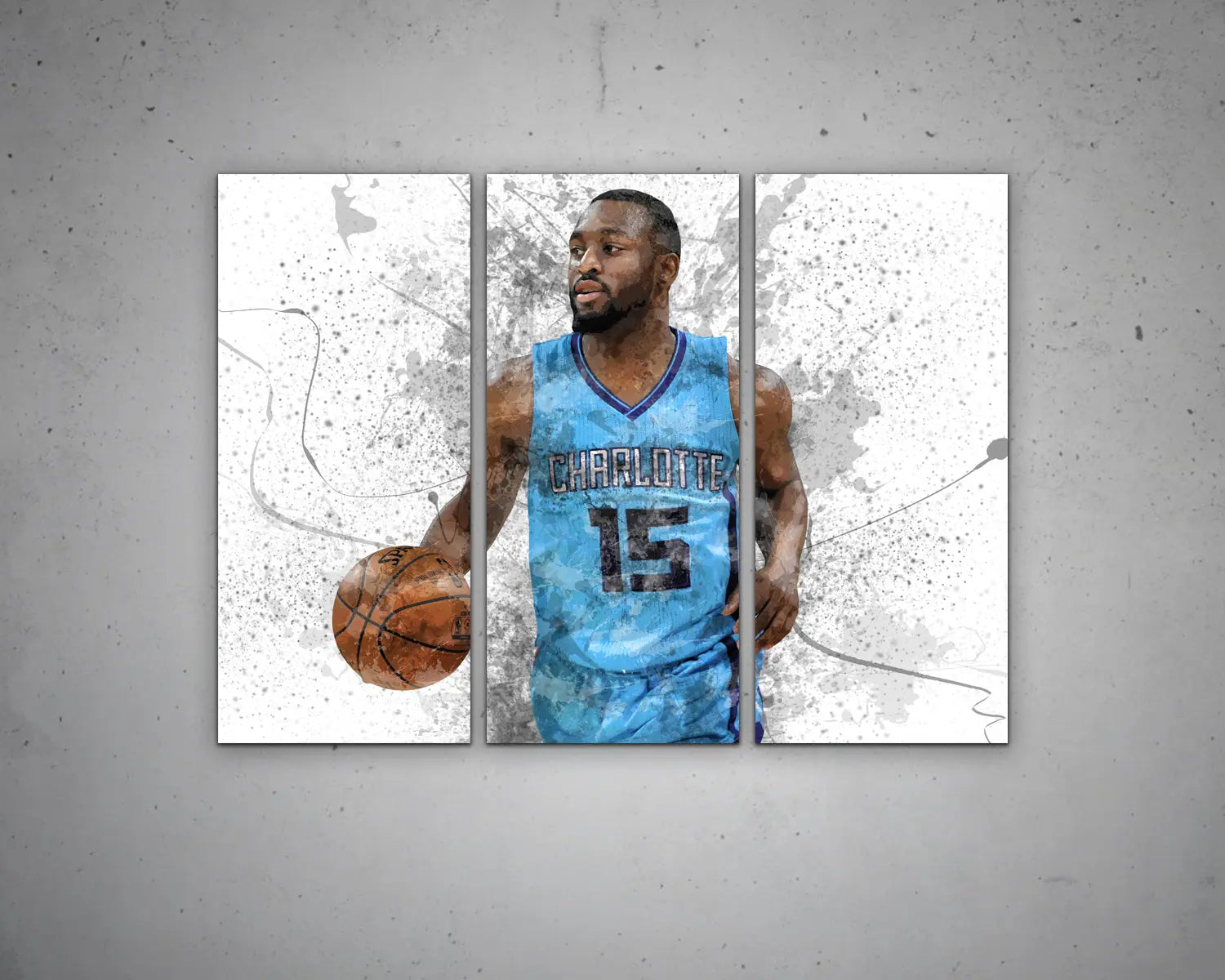 Kemba Walker Splash Effect Canvas Art 