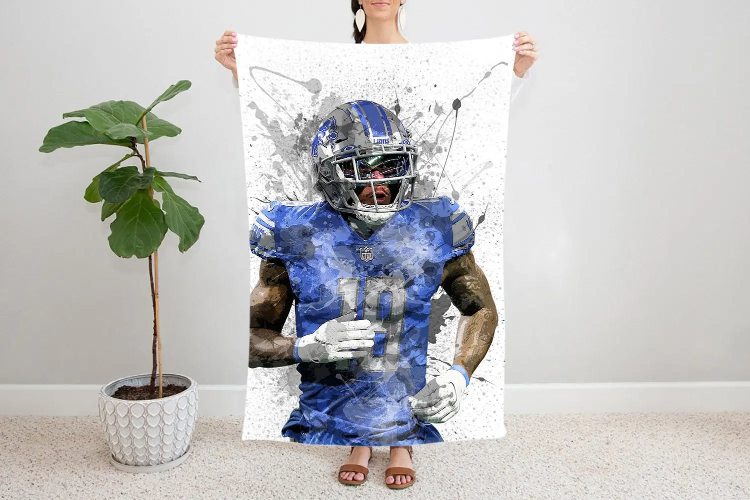 Kenny Golladay Splash Effect Fleece Blanket 