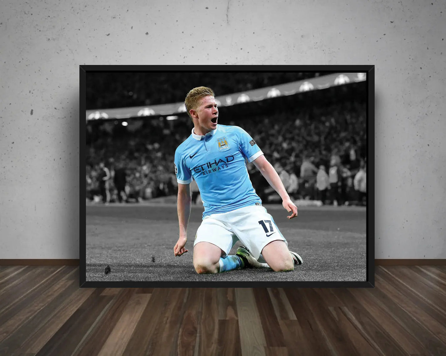 Kevin De Bruyne Black & White Canvas Art 