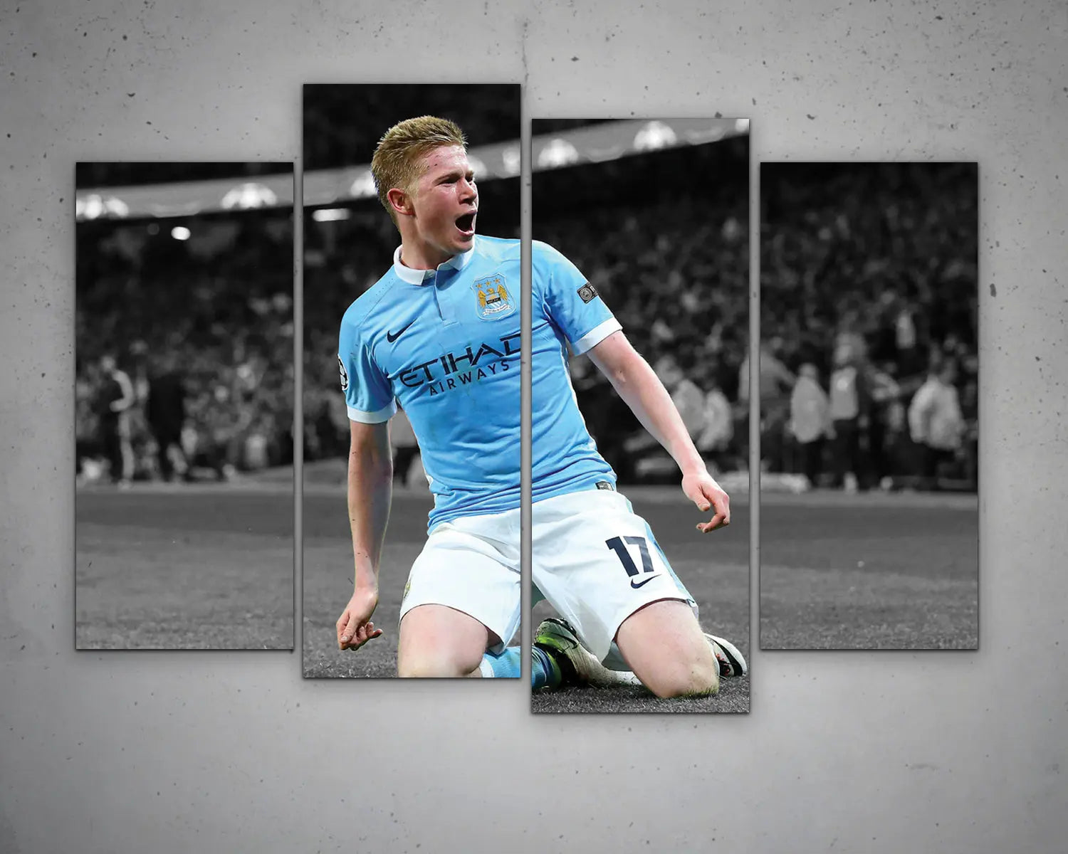 Kevin De Bruyne Black & White Canvas Art 