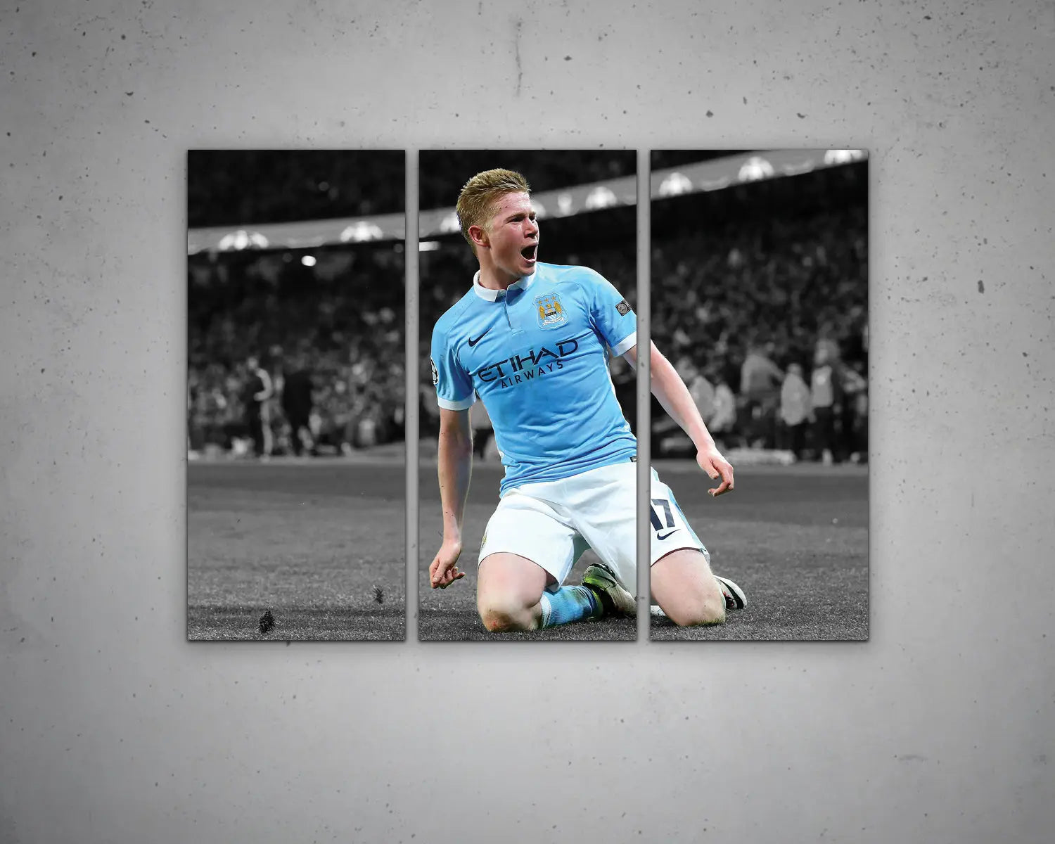Kevin De Bruyne Black & White Canvas Art 