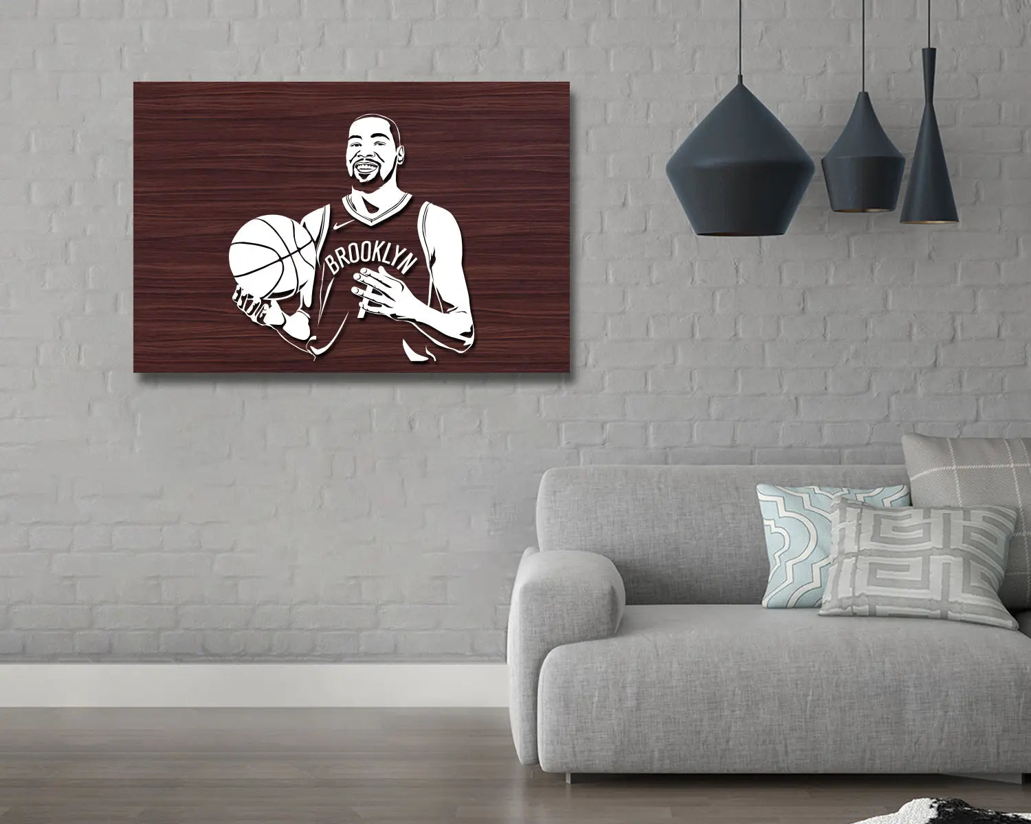 Kevin Durant LED Wooden Decal 