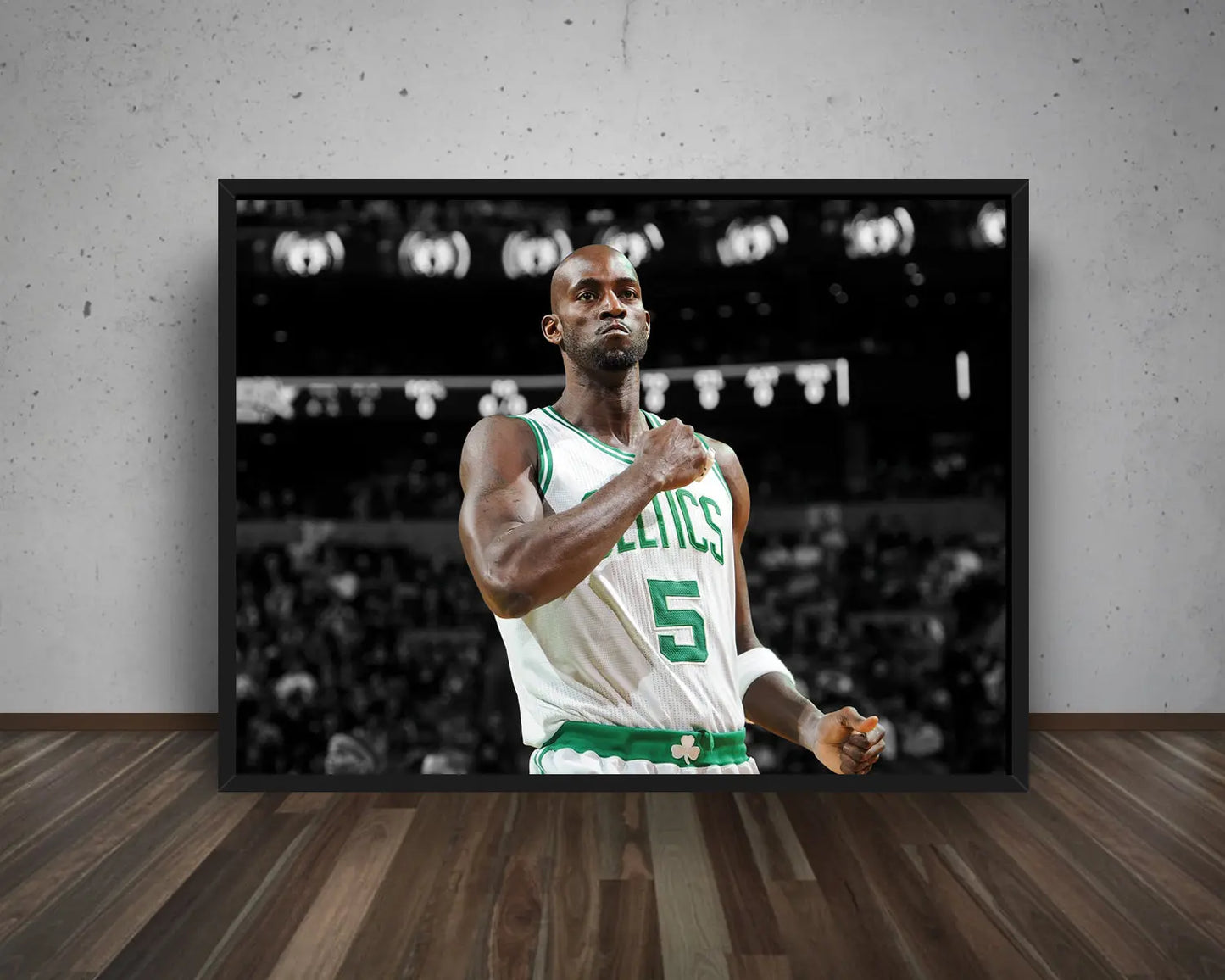 Kevin Garnett Black & White Canvas Art 
