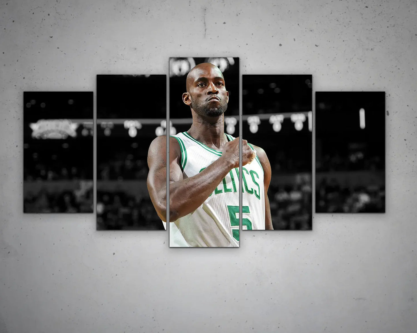 Kevin Garnett Black & White Canvas Art 
