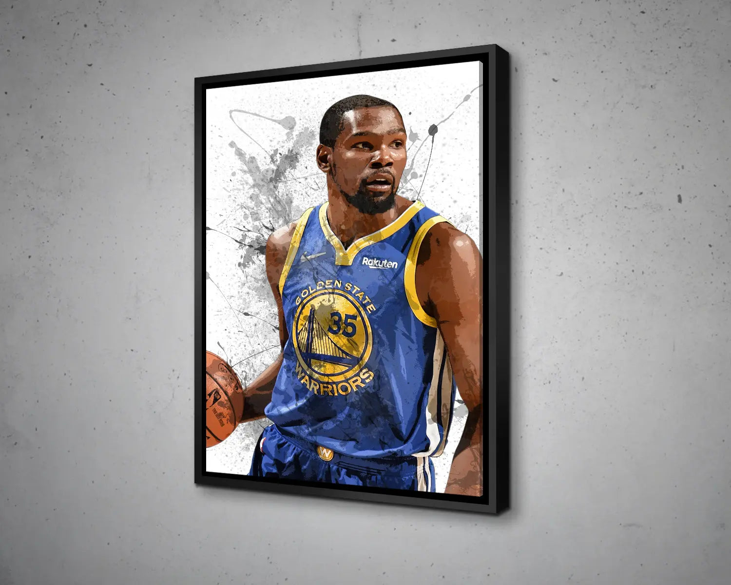 Kevin durant Splash Effect Canvas Art 