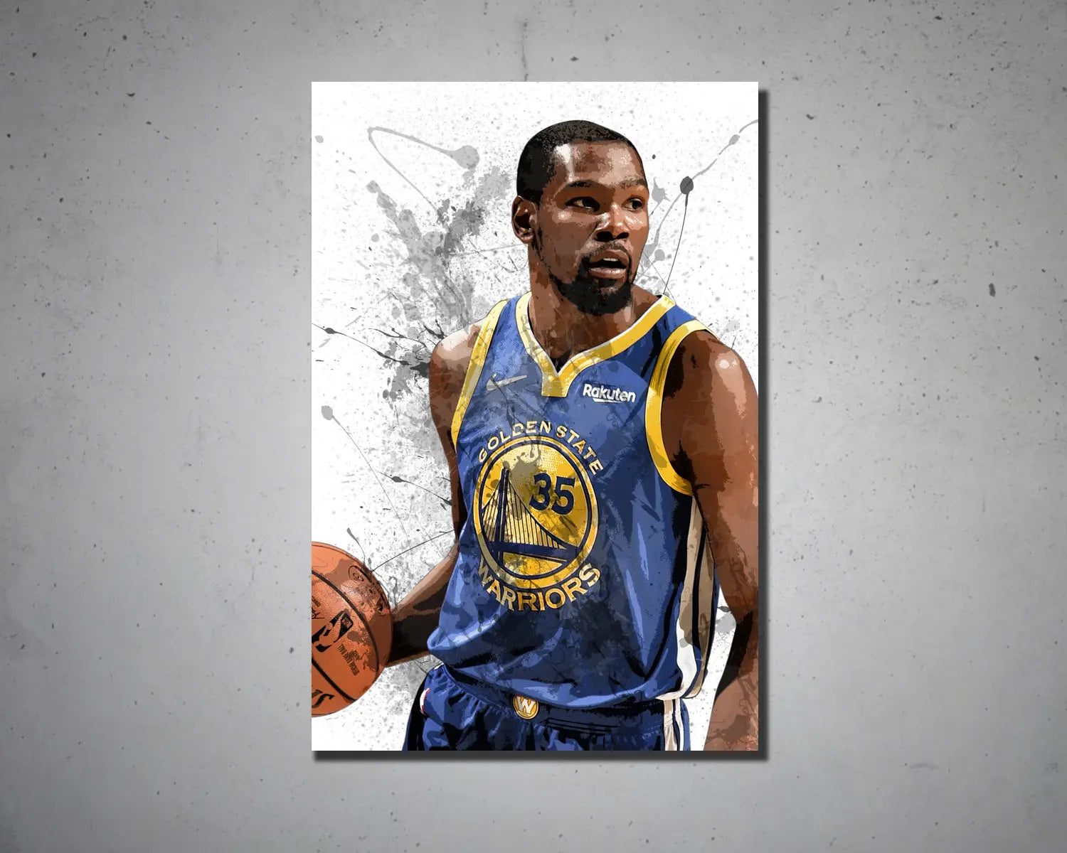 Kevin durant Splash Effect Canvas Art 