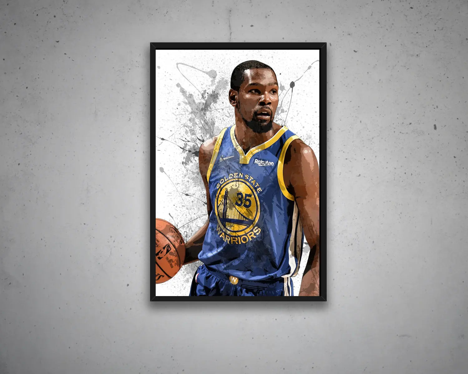Kevin durant Splash Effect Canvas Art 