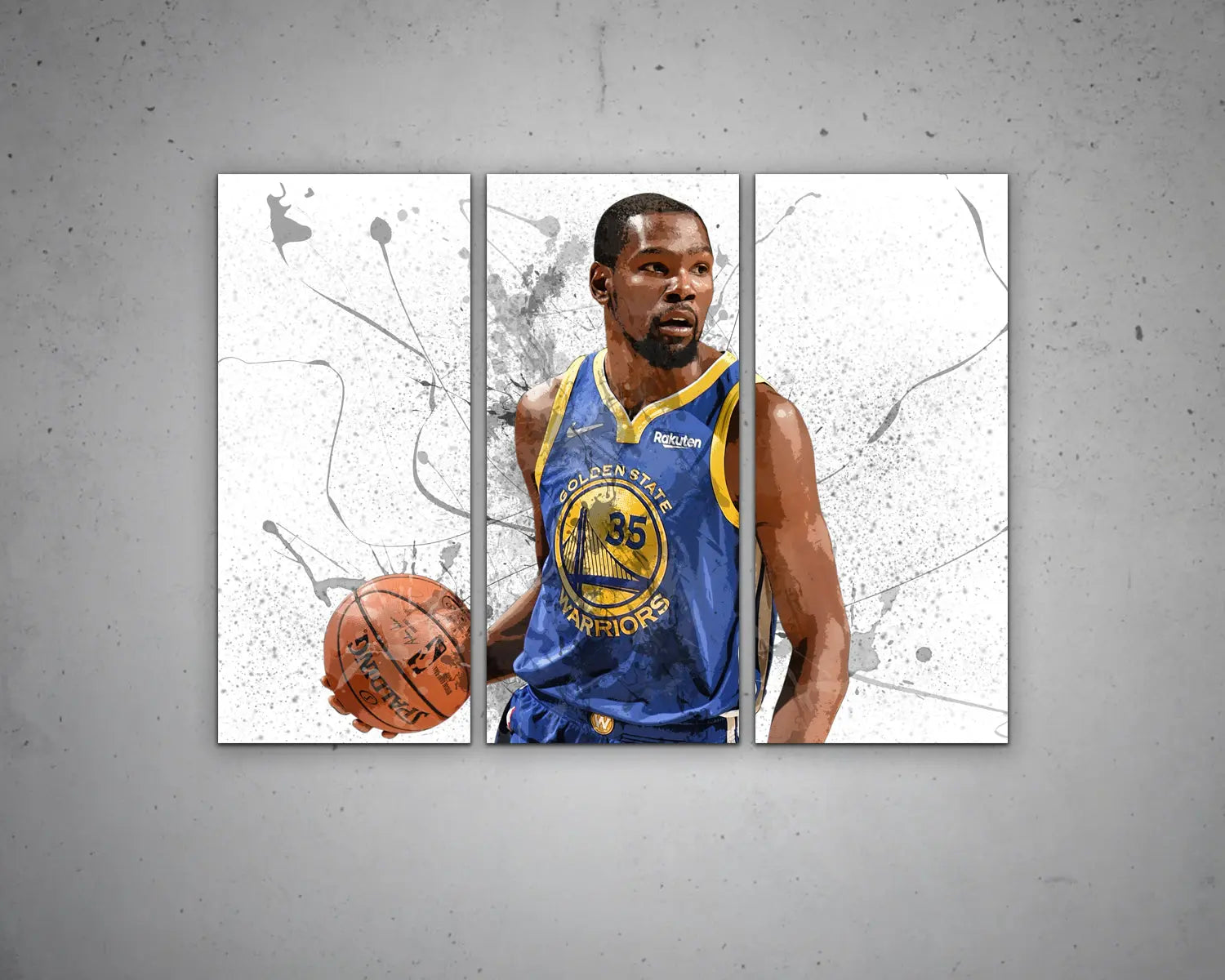 Kevin durant Splash Effect Canvas Art 
