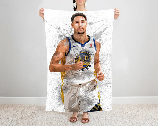 Klay Thompson Splash Effect Fleece Blanket