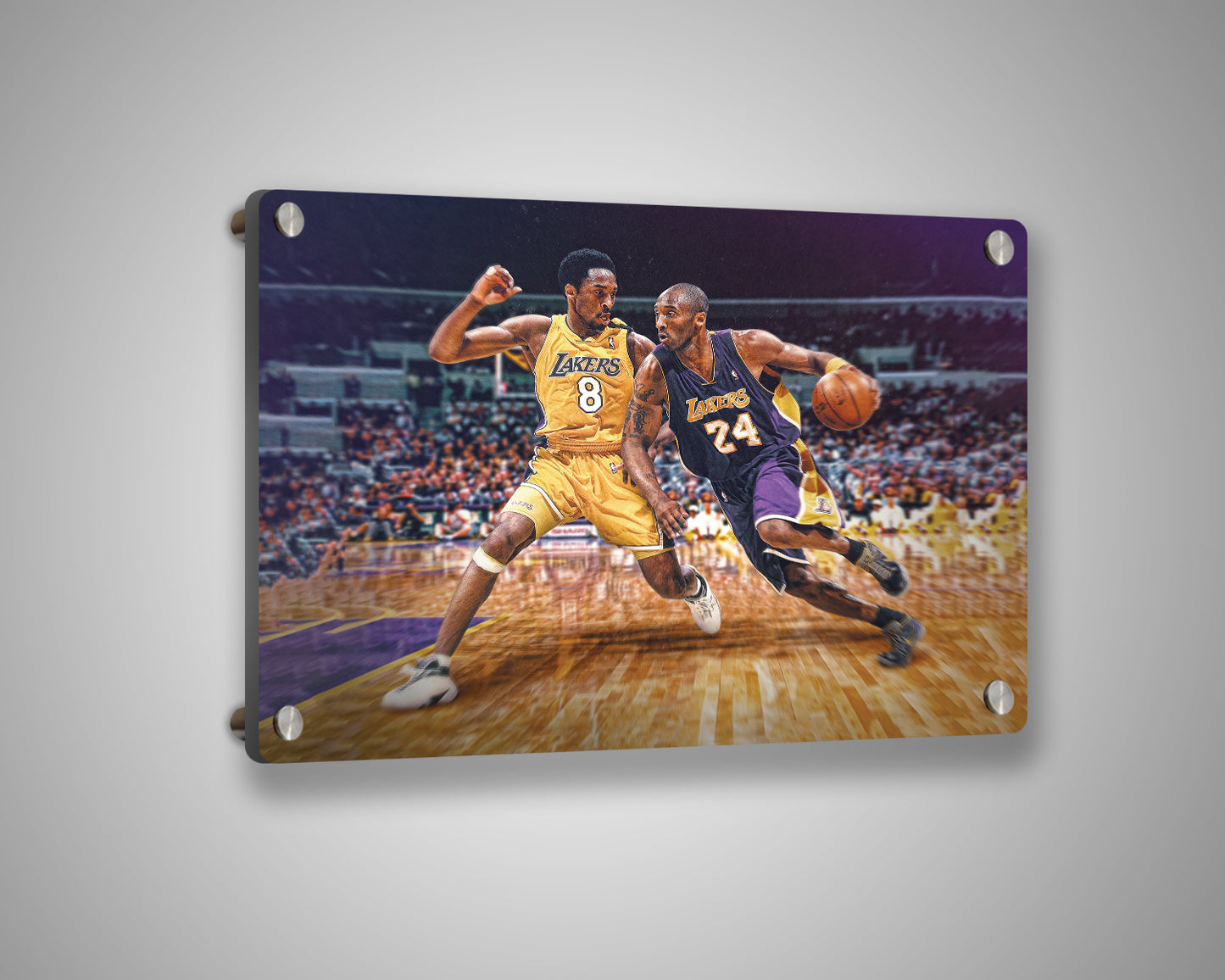 Kobe Bryant No.8 vs Kobe Bryant No.24 Canvas Wall Art 