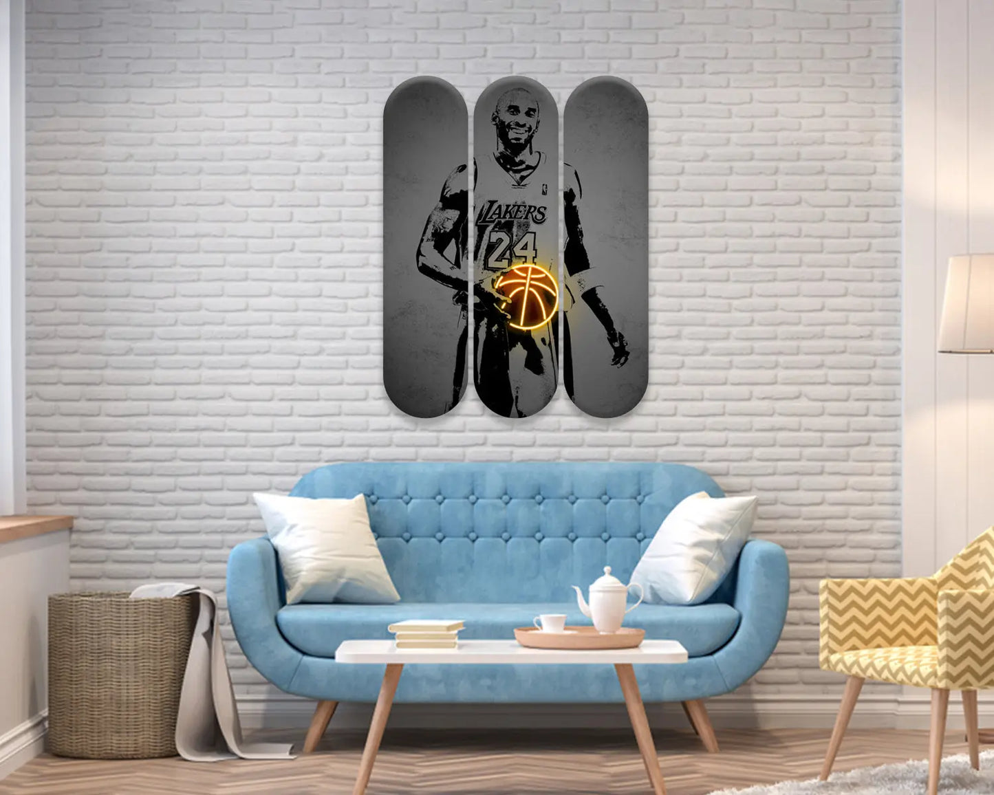 Kobe Bryant Acrylic Skateboard Wall Art 