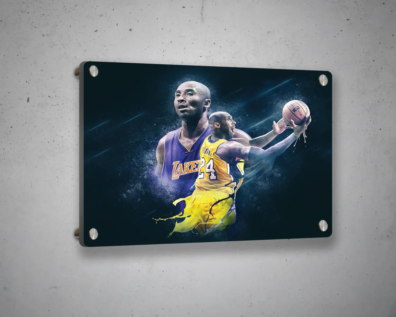 Kobe Bryant Black & White Canvas Art 