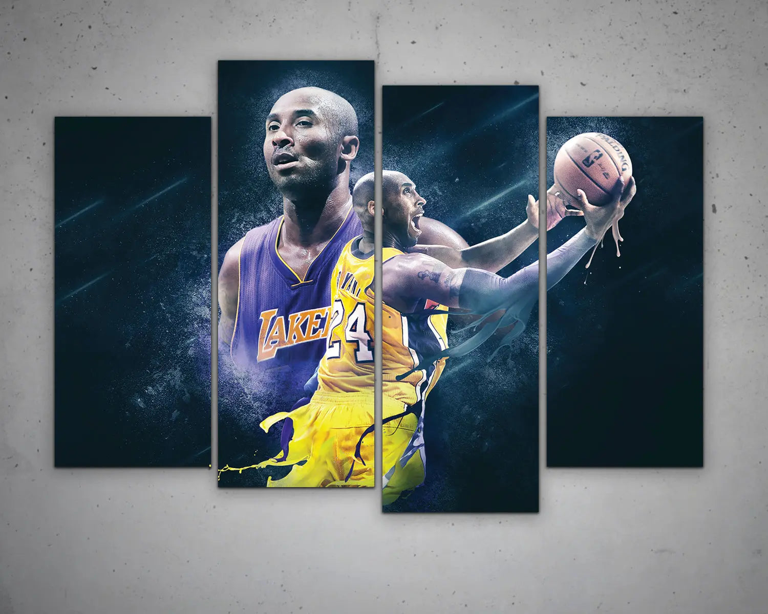 Kobe Bryant Black & White Canvas Art 