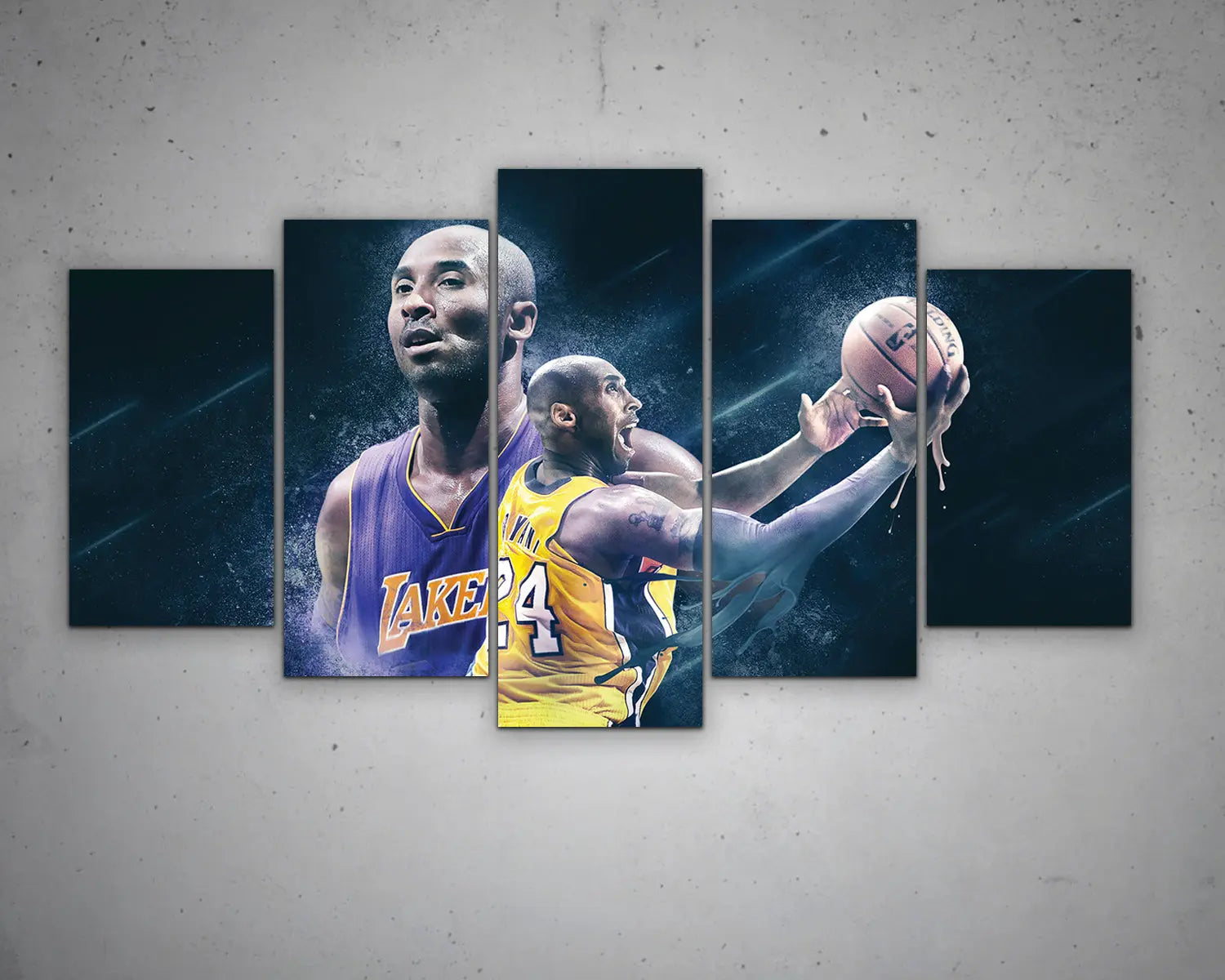 Kobe Bryant Black & White Canvas Art 