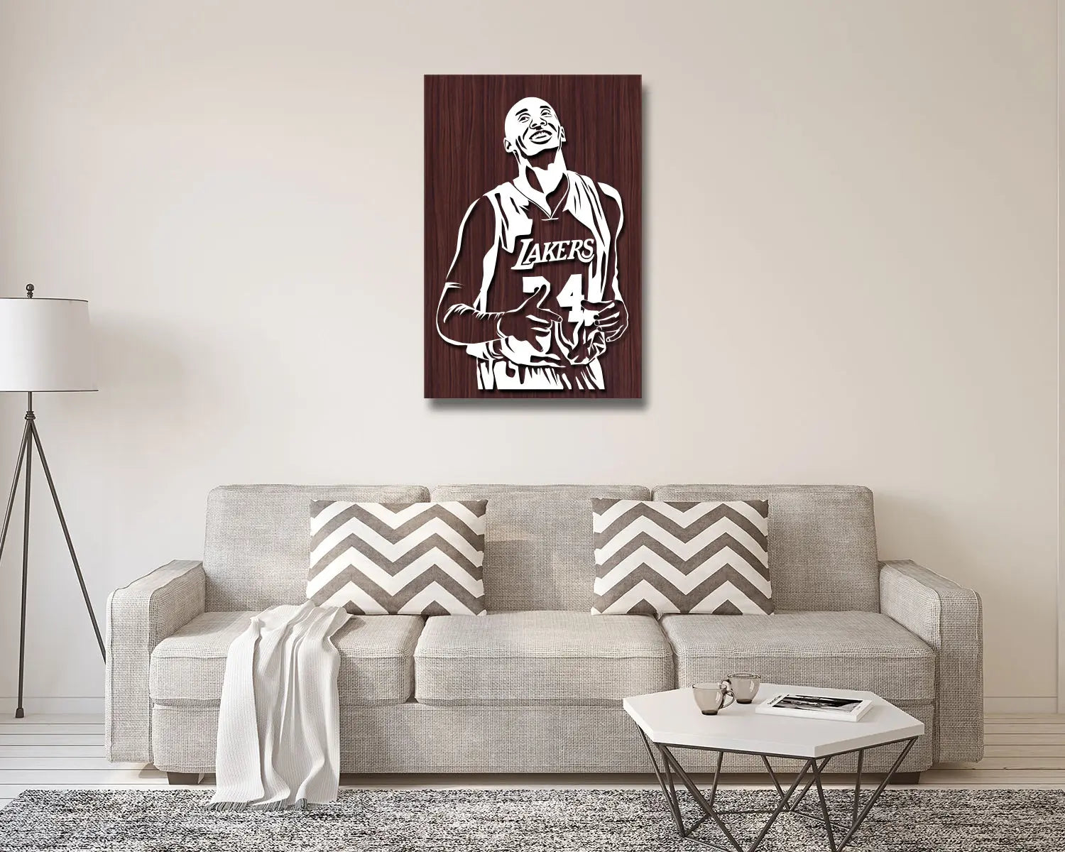 Kobe Bryant LED Wooden Decal 