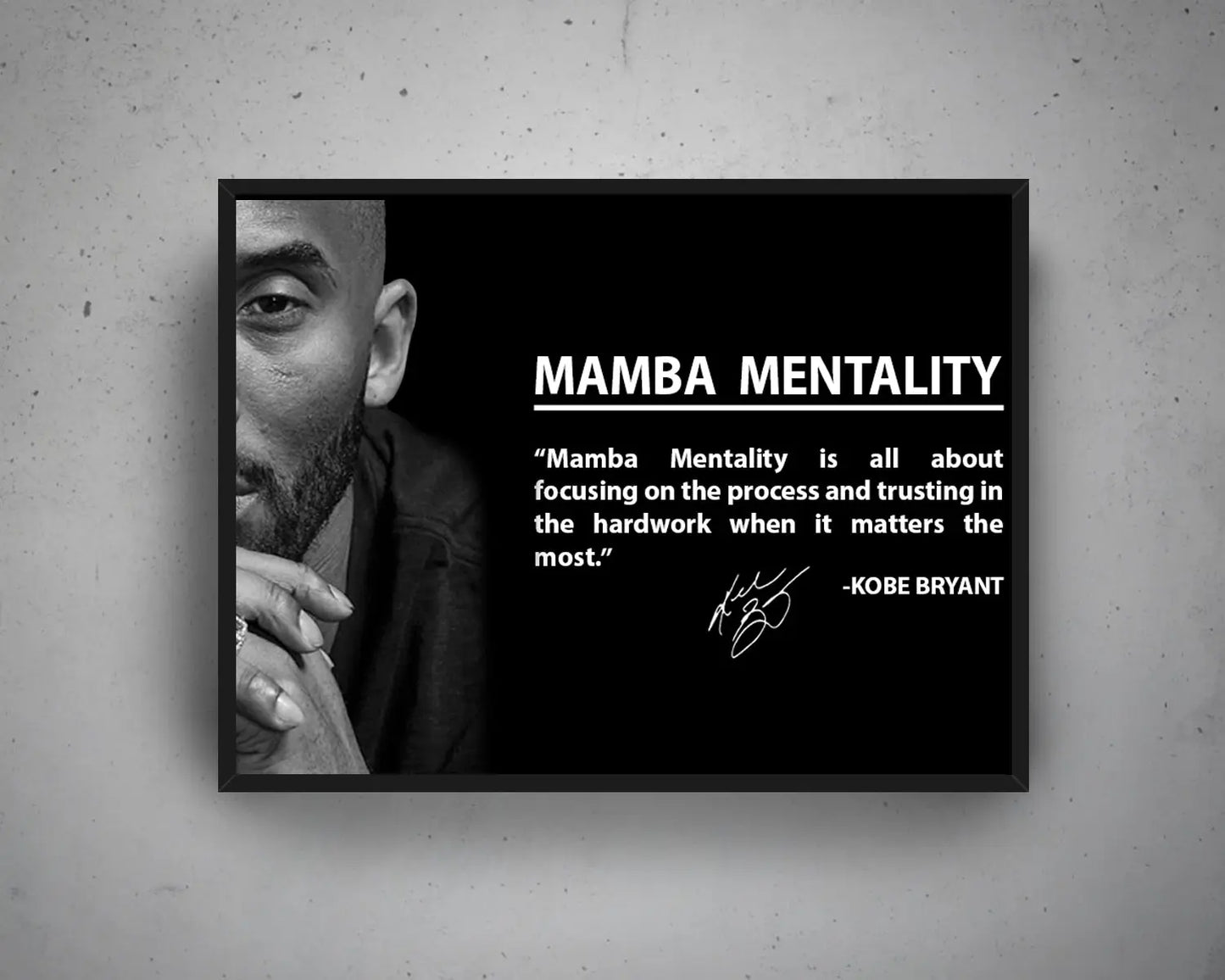 Kobe Bryant Mamba Mentality Canvas Wall Art 