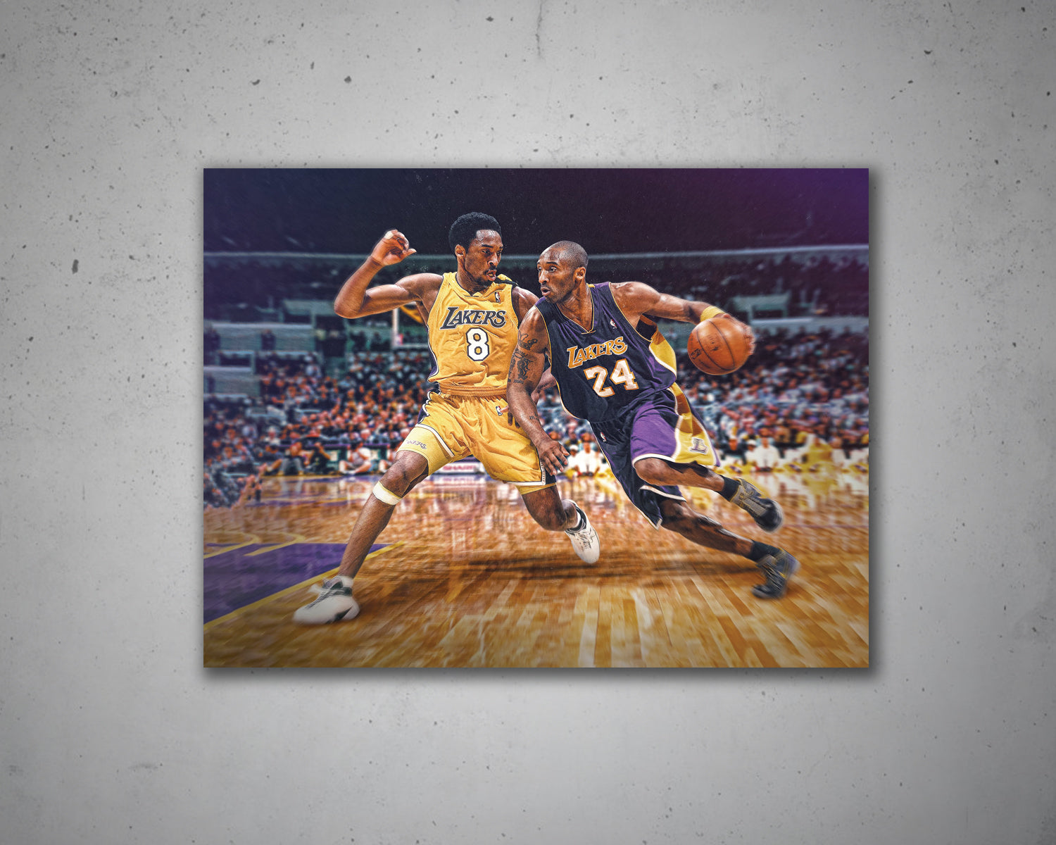 Kobe Bryant Dunk Graffiti Collage 8 Vs Kobe 24 Lakers Canvas Print