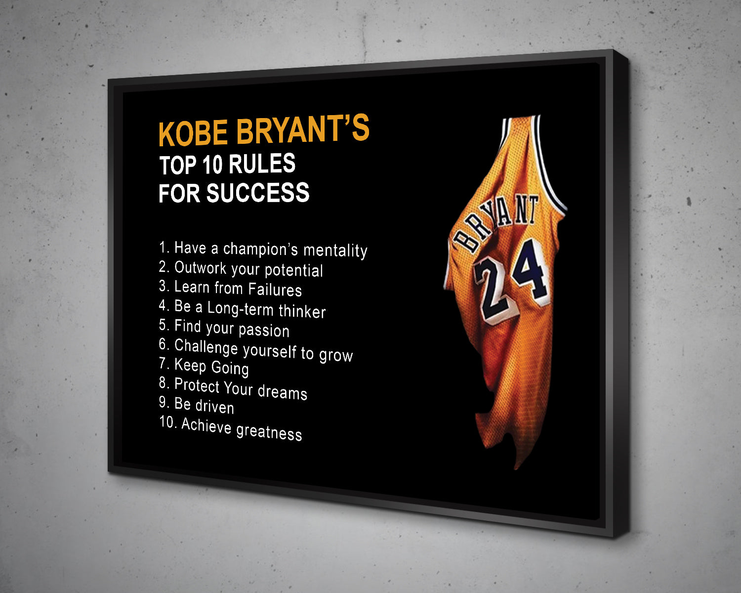 Kobe Rules Kobe Bryant 10 Rules Mamba Mentality Motivation Quotes – My Idea Sports ...