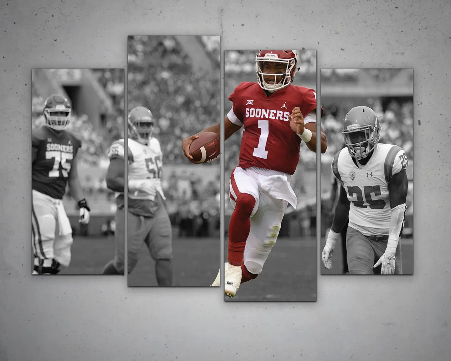 Kyler Murray Black & White Canvas Art 