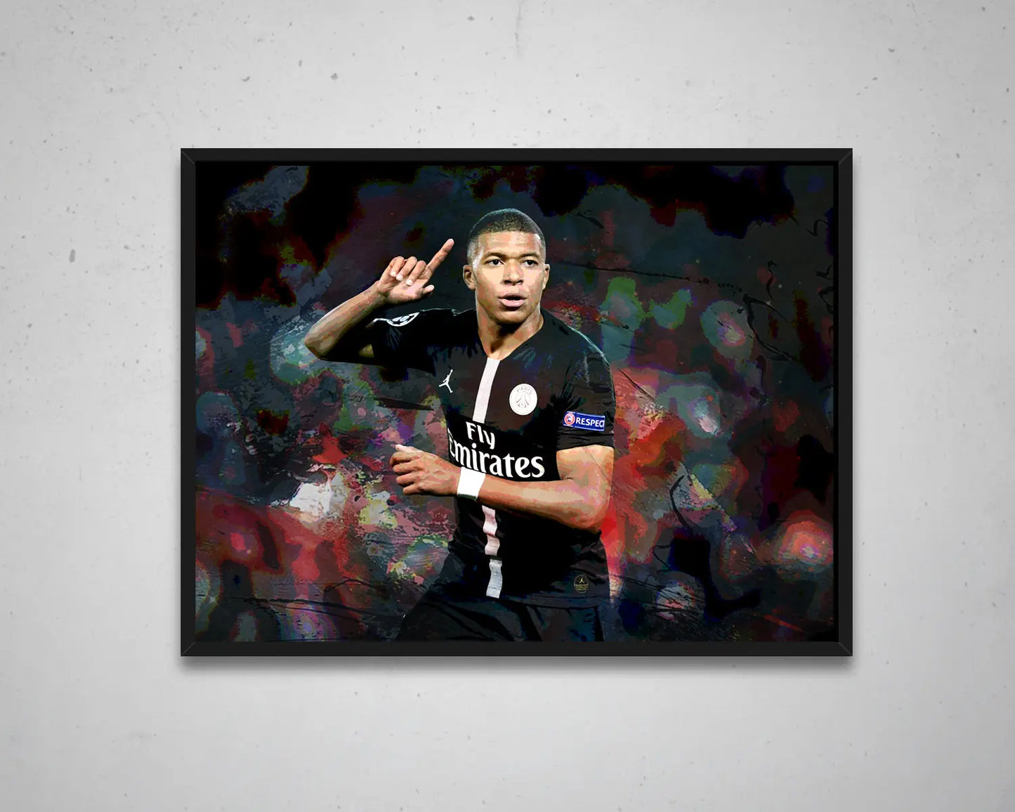 Kylian Mbappe Multicolour Wall Art 