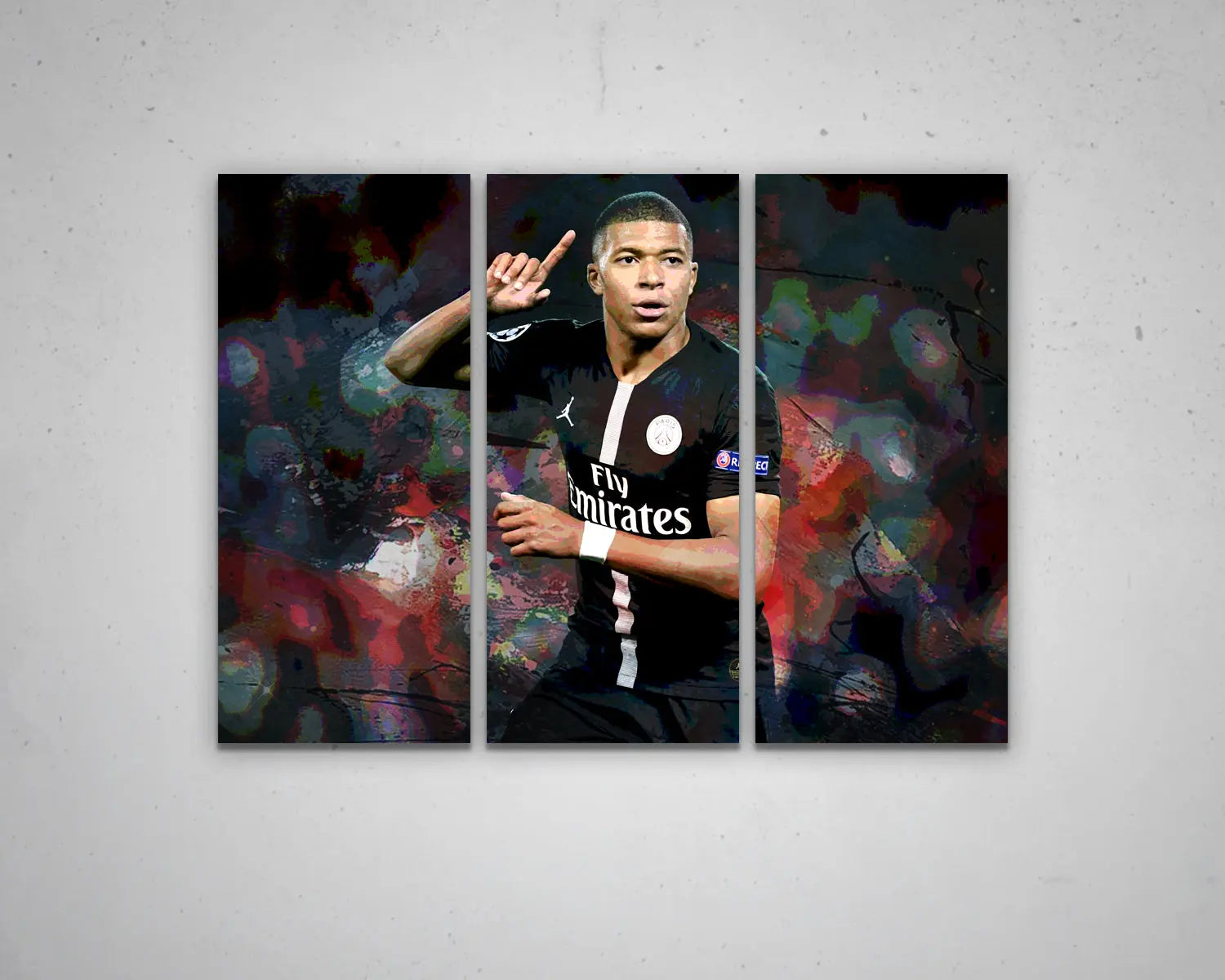 Kylian Mbappe Multicolour Wall Art 