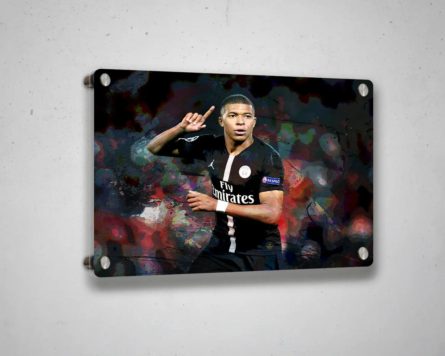 Kylian Mbappe Multicolour Wall Art 