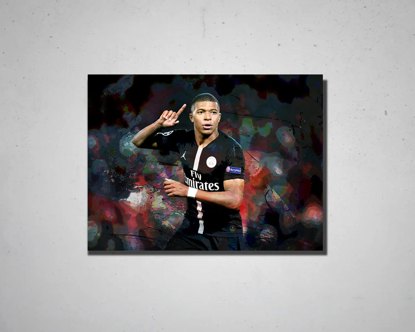Kylian Mbappe Multicolour Wall Art 