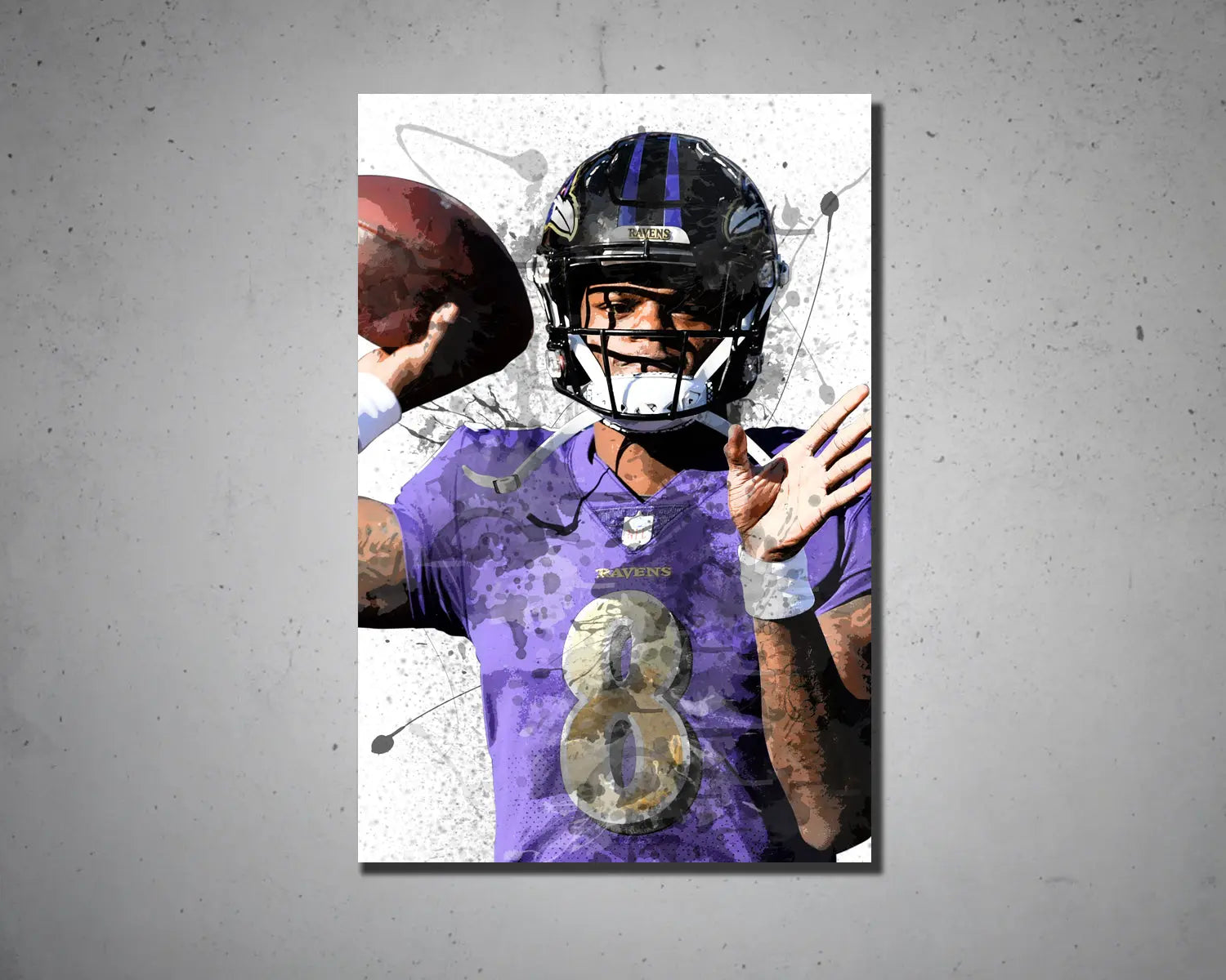 Lamar Jackson Canvas Wall Art 