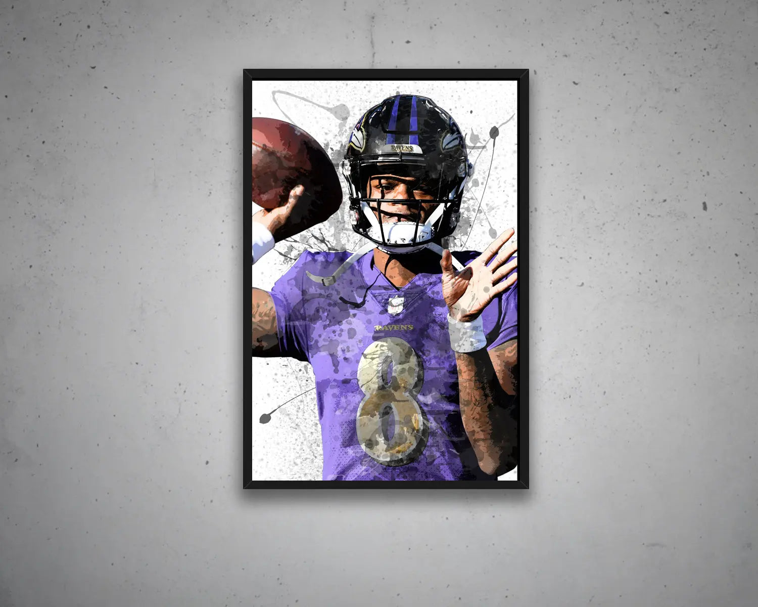 Lamar Jackson Canvas Wall Art 