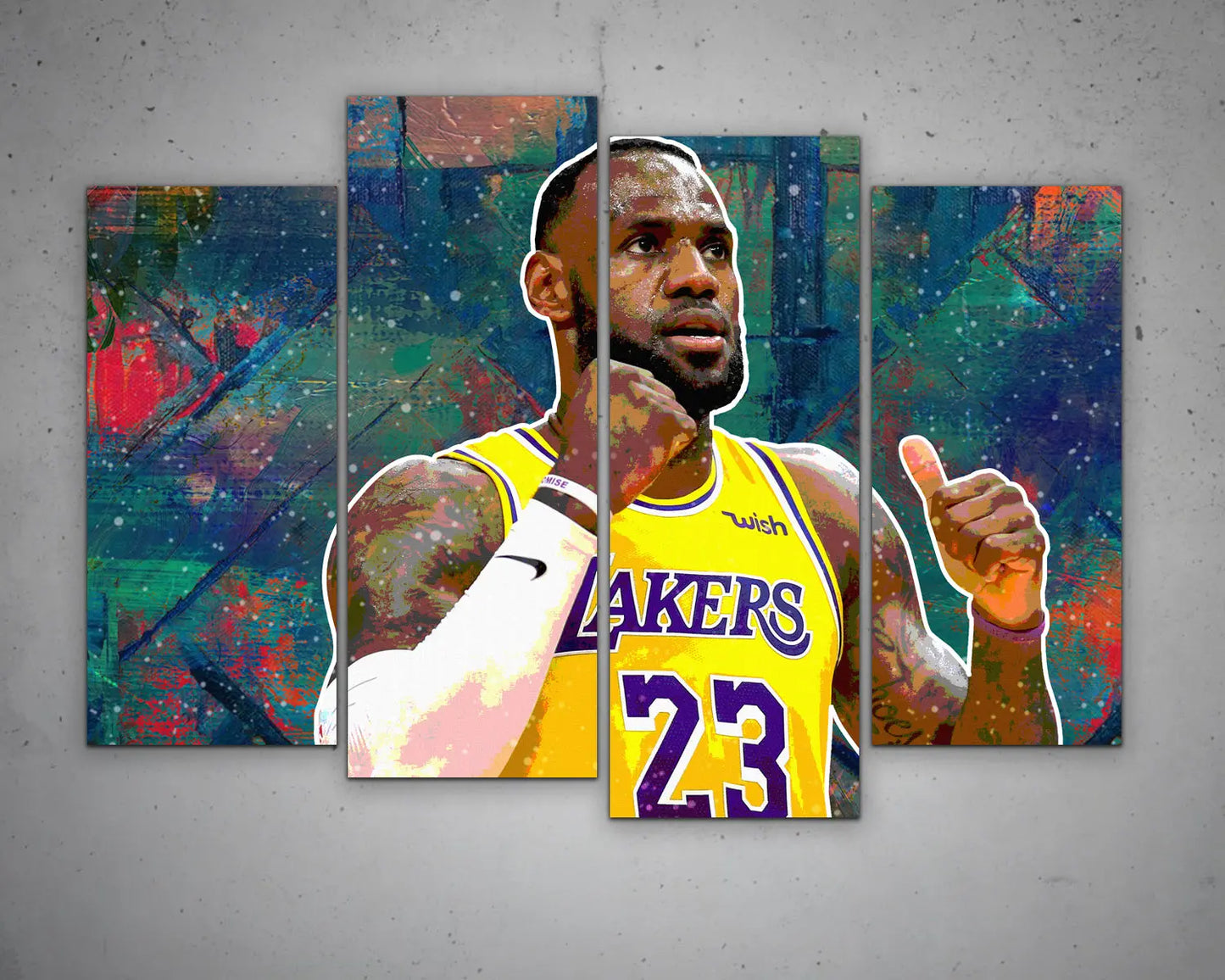 LeBron James Multicolour Wall Art 