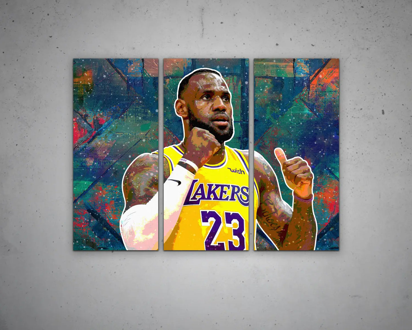 LeBron James Multicolour Wall Art 