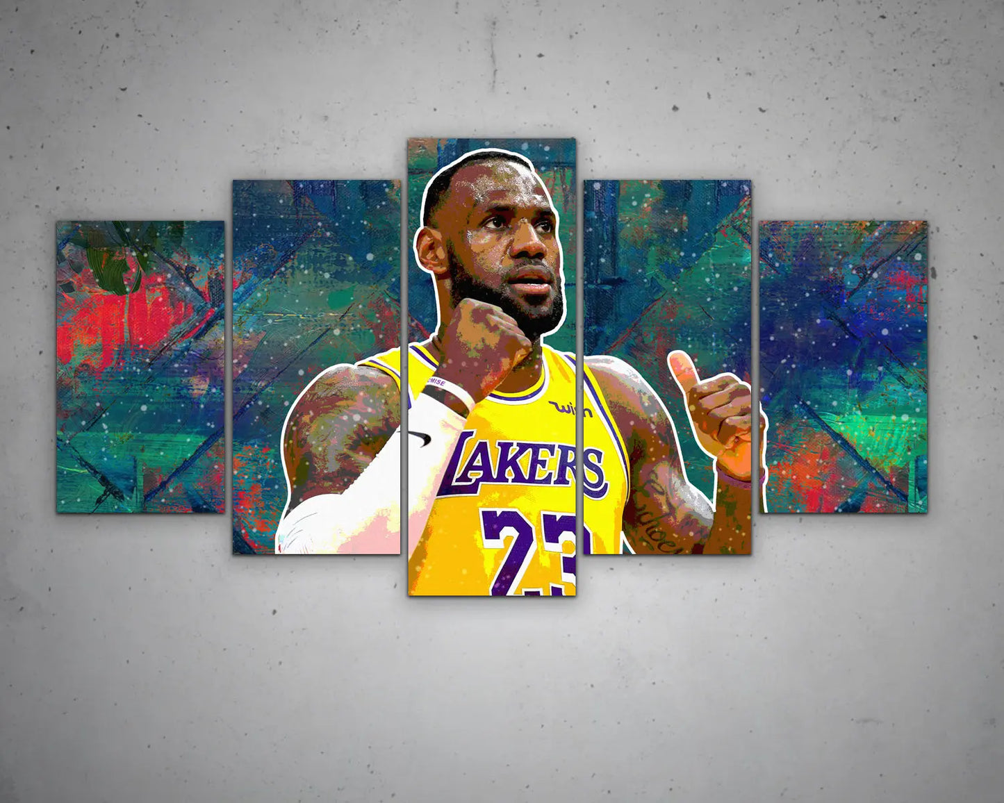 LeBron James Multicolour Wall Art 