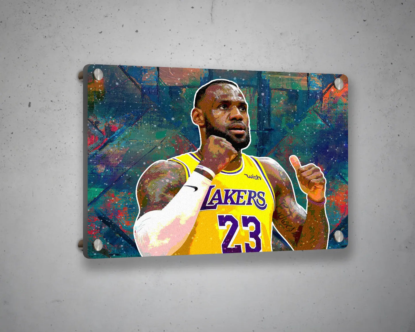 LeBron James Multicolour Wall Art 