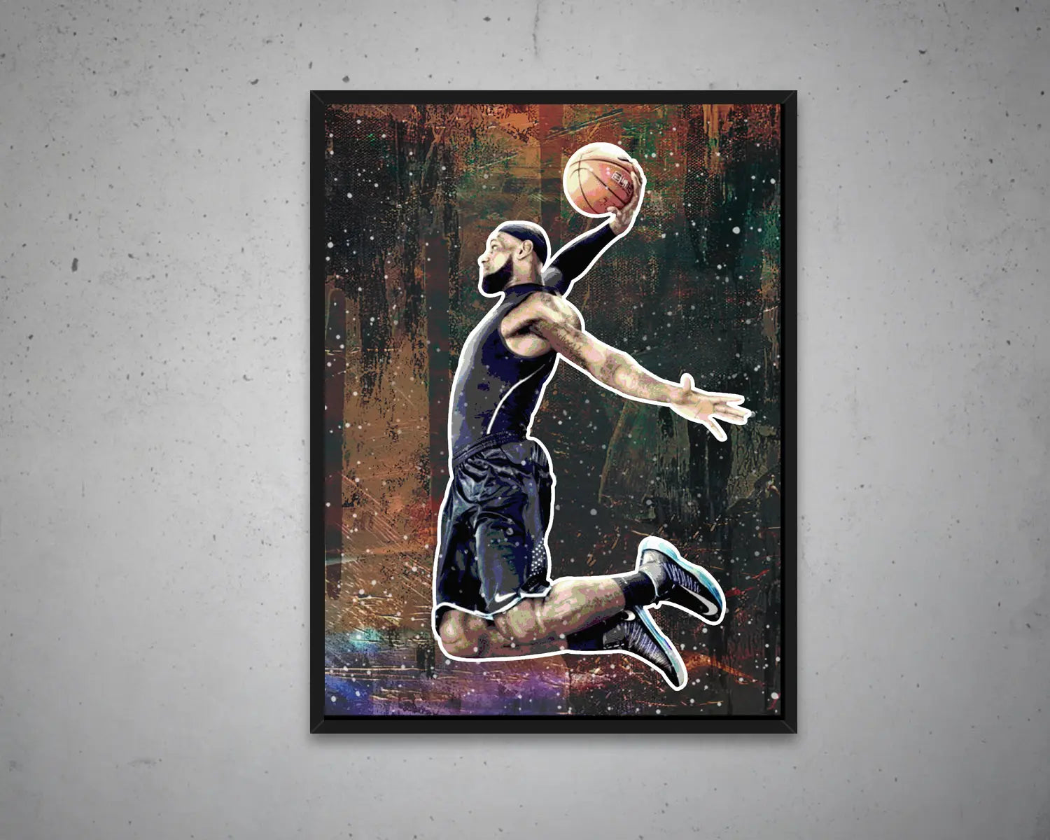 LeBron James Multicolour Wall Art 