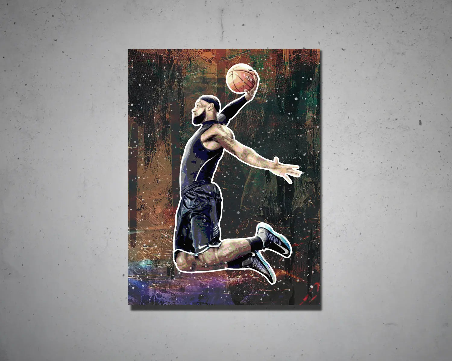 LeBron James Multicolour Wall Art 