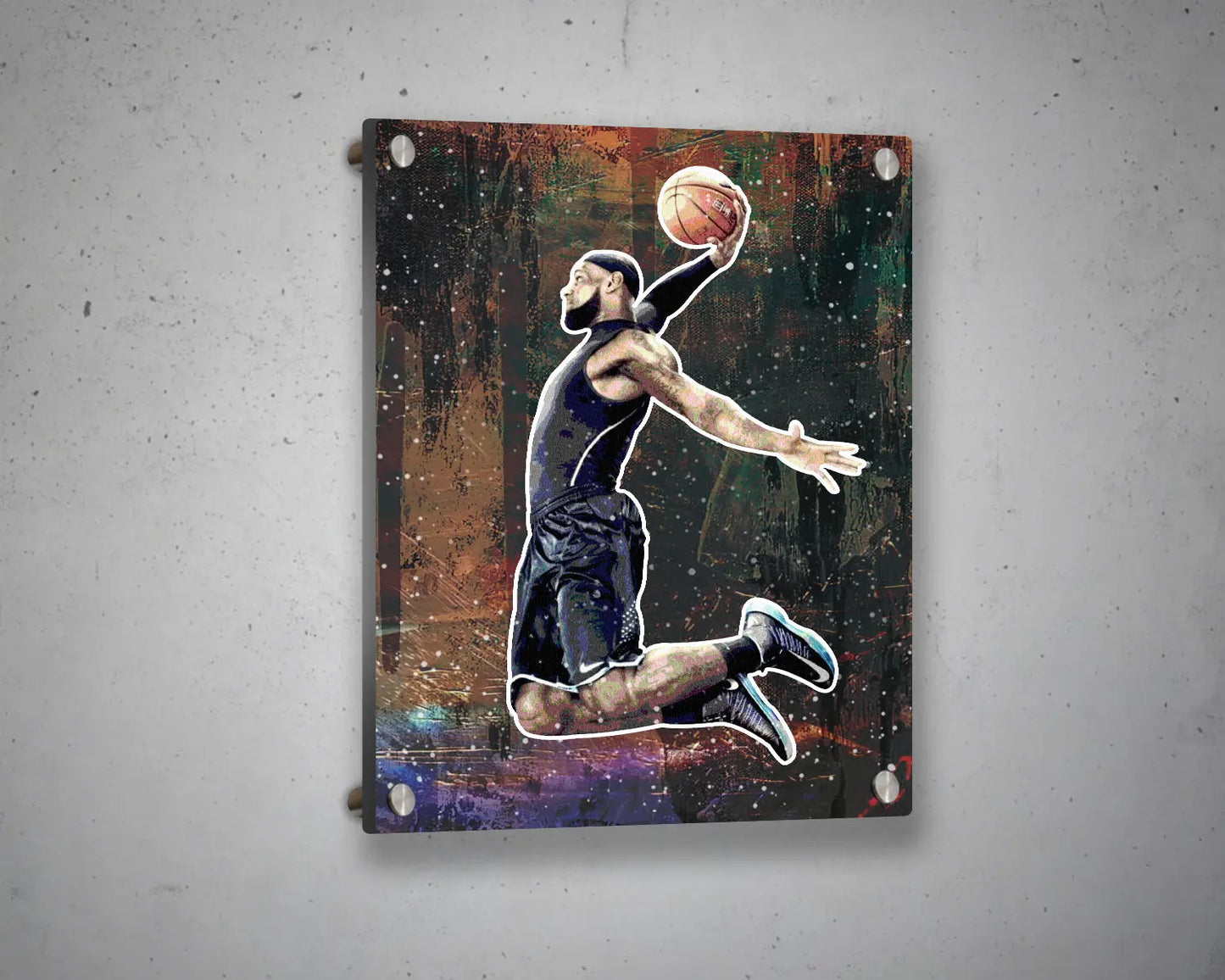 LeBron James Multicolour Wall Art 
