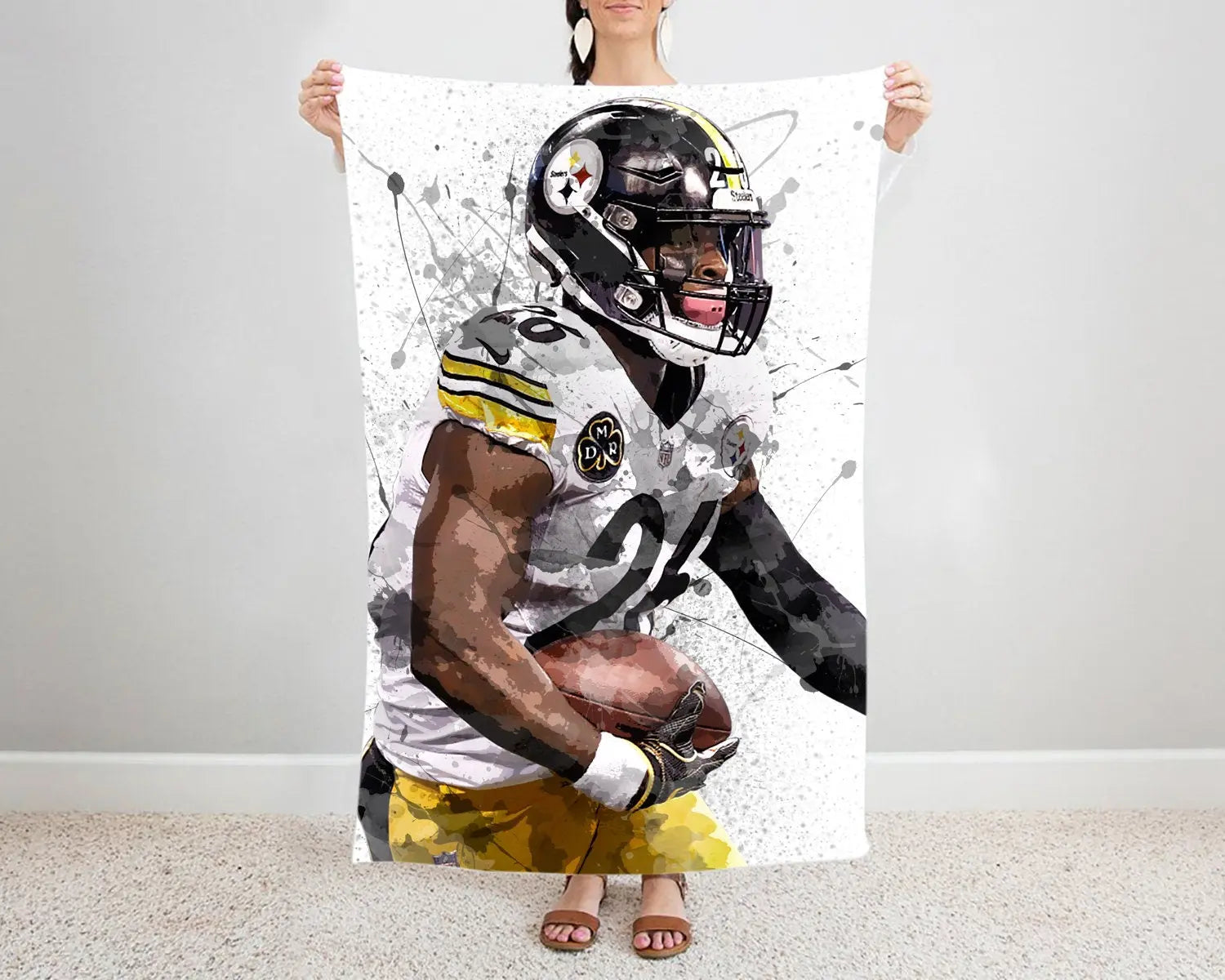 Le'Veon Bell Splash Effect Fleece Blanket 