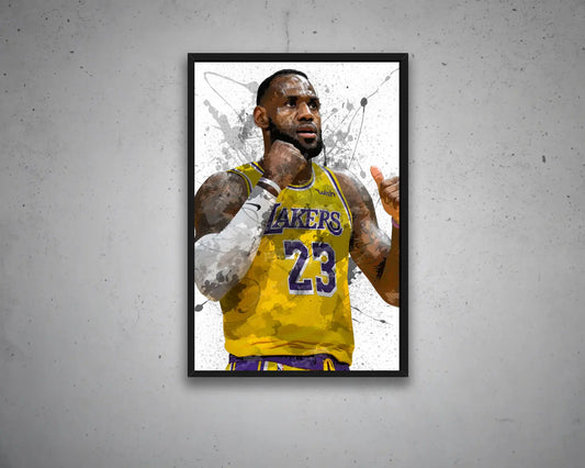 Lebron James Splash Effect Canvas Art