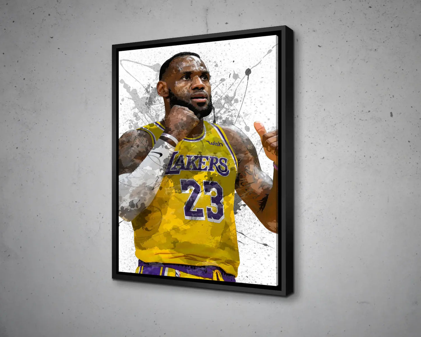 Lebron James Splash Effect Canvas Art 