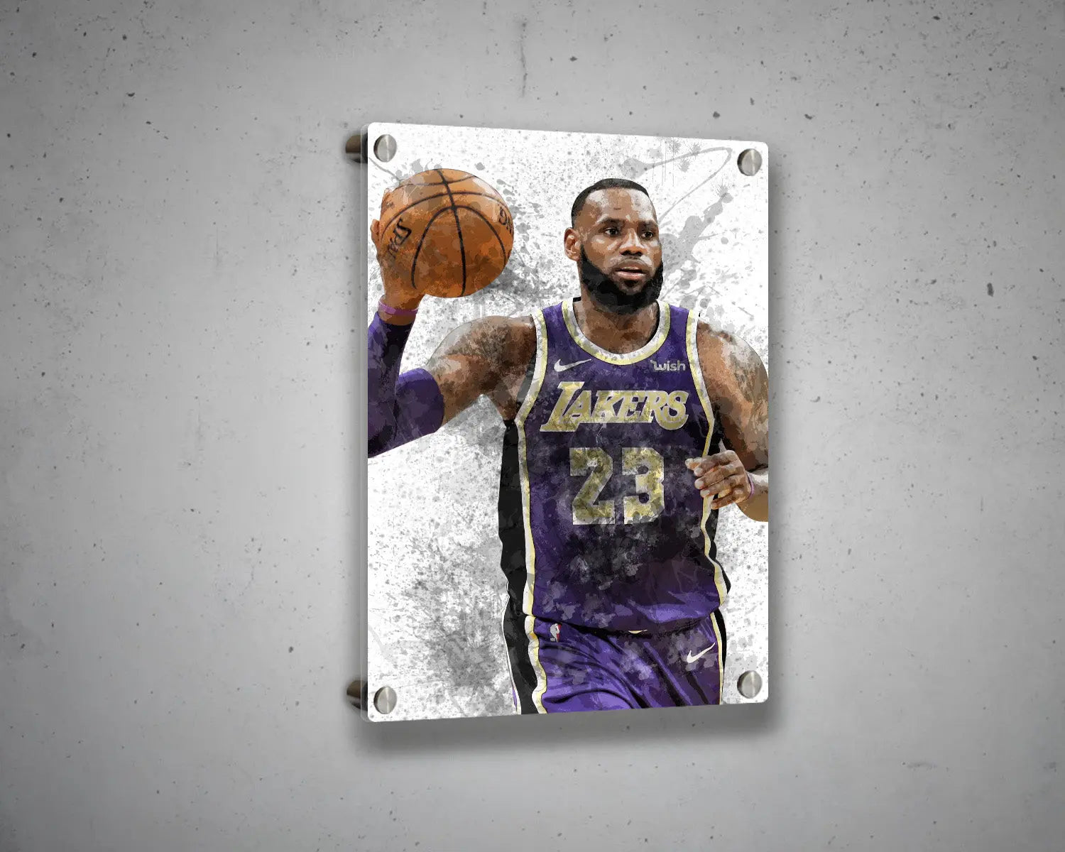 Lebron james Splash Effect Canvas Art 