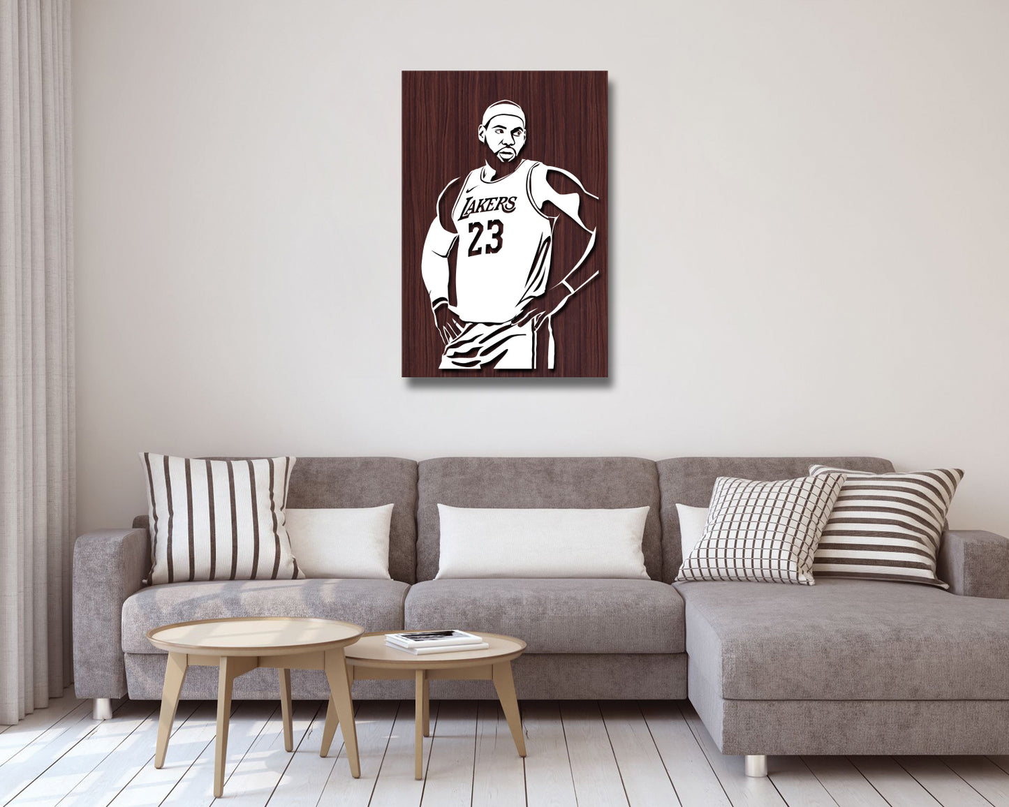 Lebron James LED Wooden Decal 