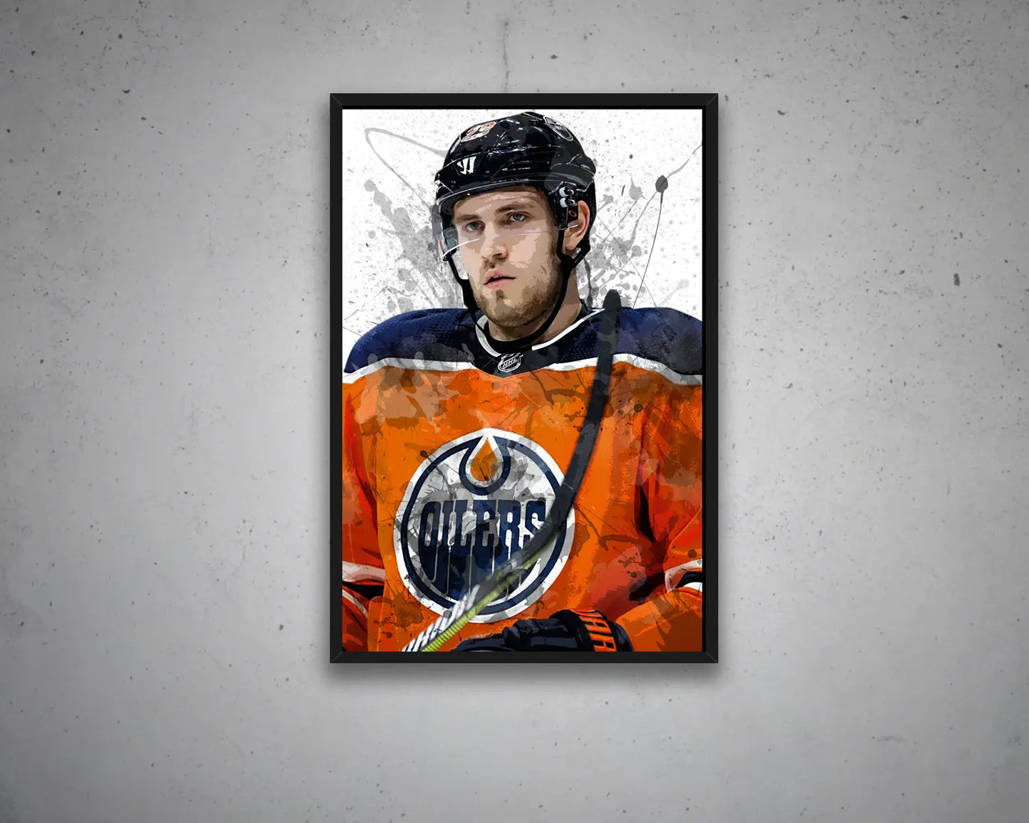 Leon Draisaitl Splash Effect Canvas Art 