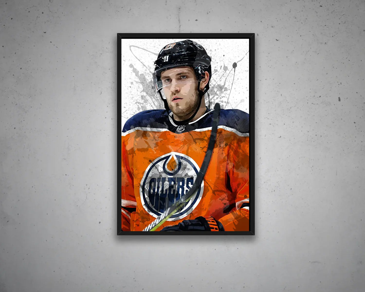 Leon Draisaitl Splash Effect Canvas Art 