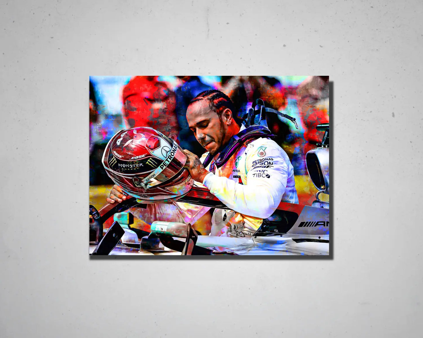 Lewis Hamilton Multicolour Wall Art 
