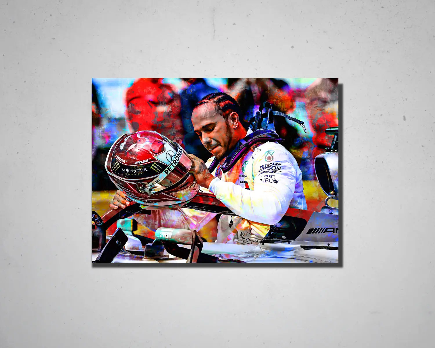 Lewis Hamilton Multicolour Wall Art 