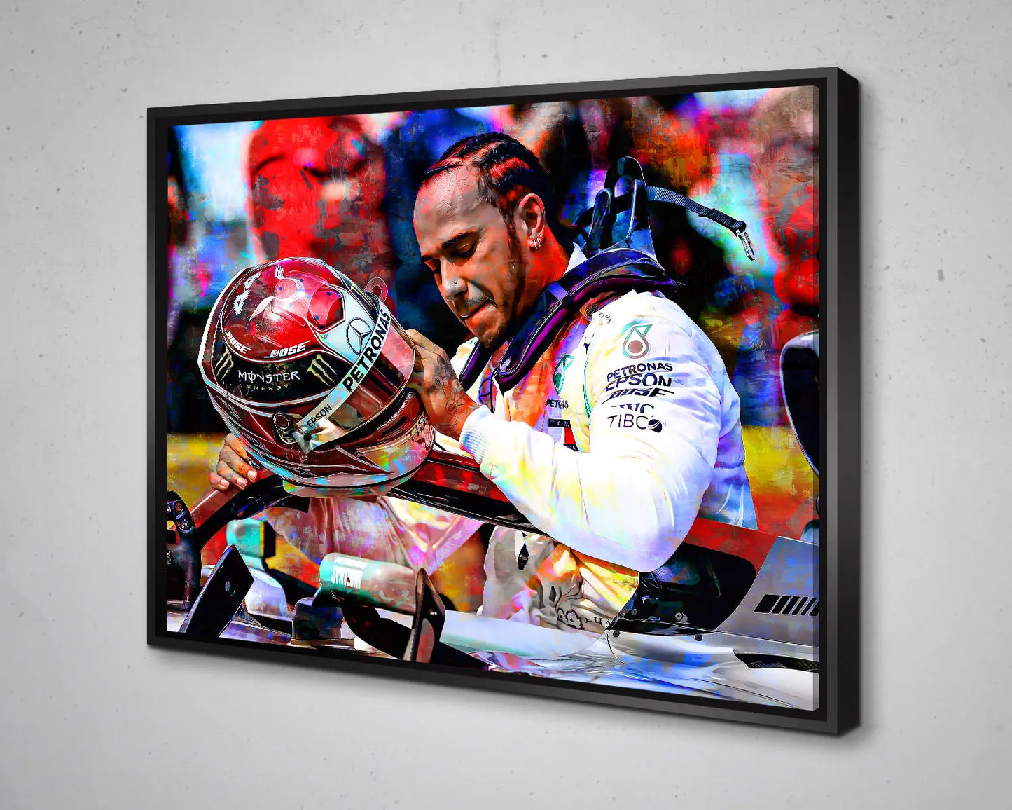 Lewis Hamilton Multicolour Wall Art 