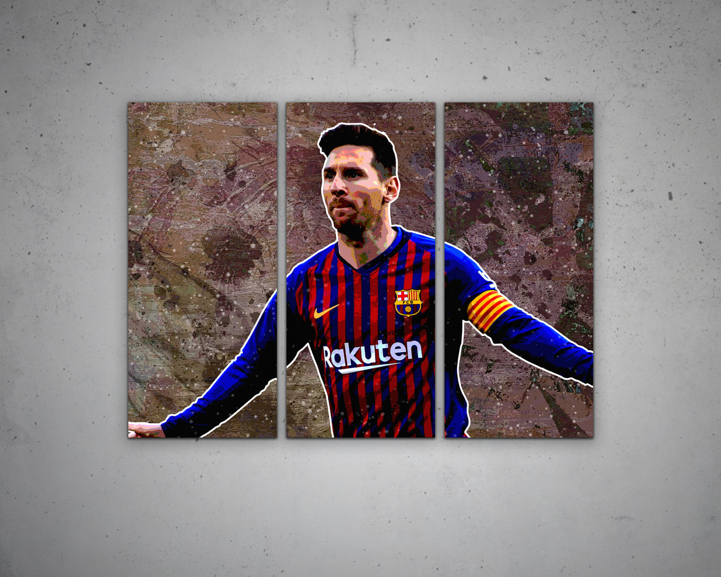 Lionel Messi Multicolour Wall Art 