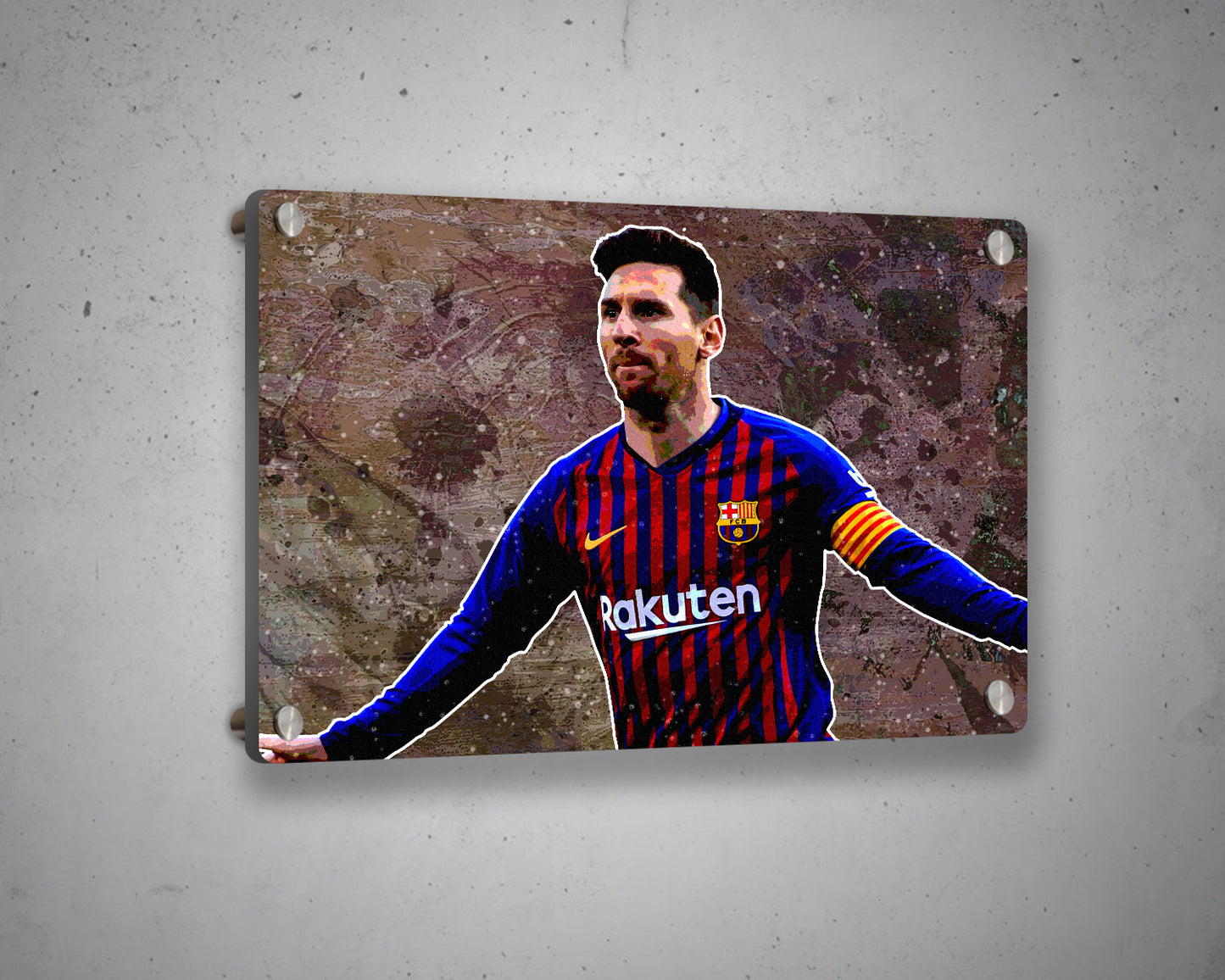 Lionel Messi Multicolour Wall Art 