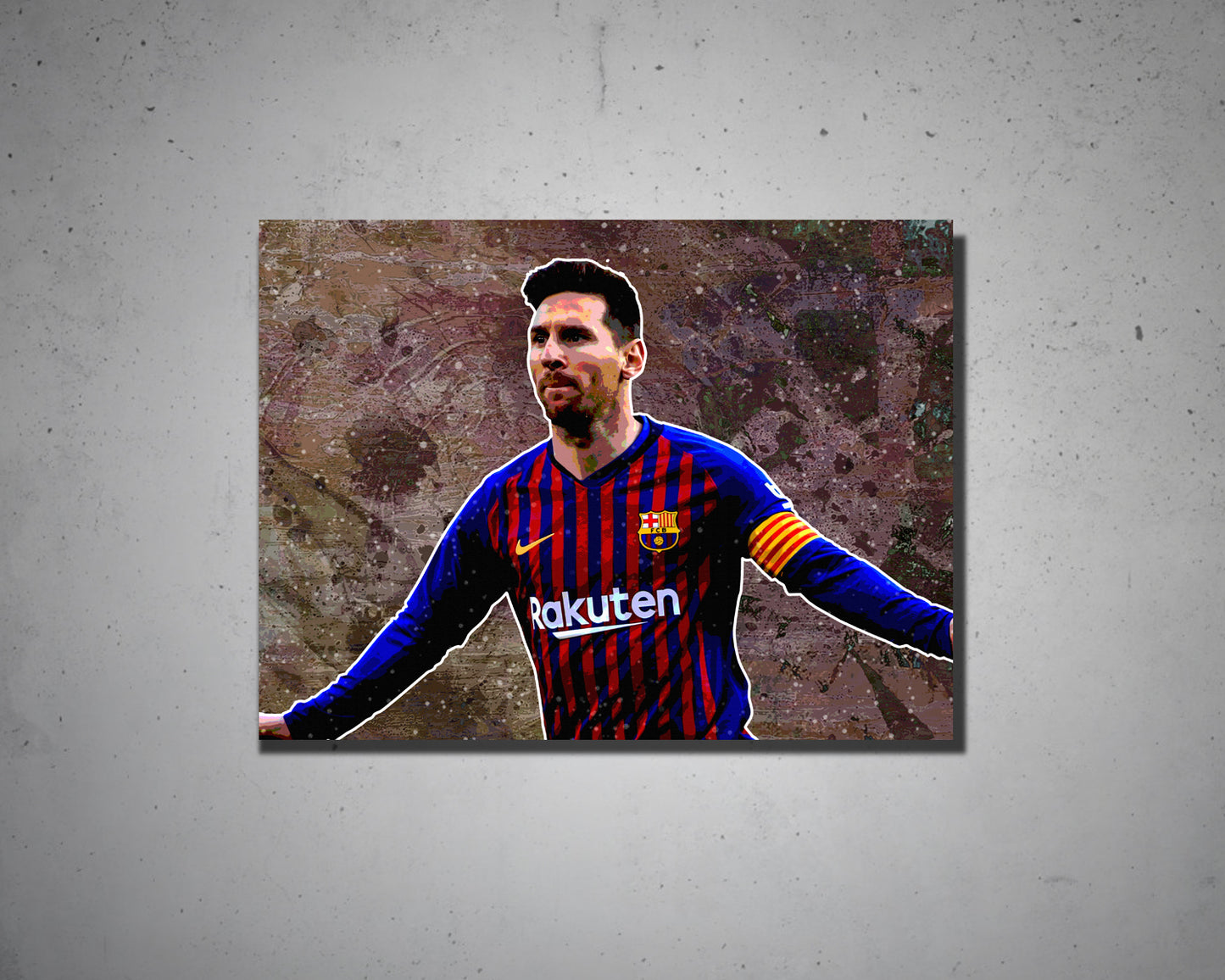 Lionel Messi Multicolour Wall Art 