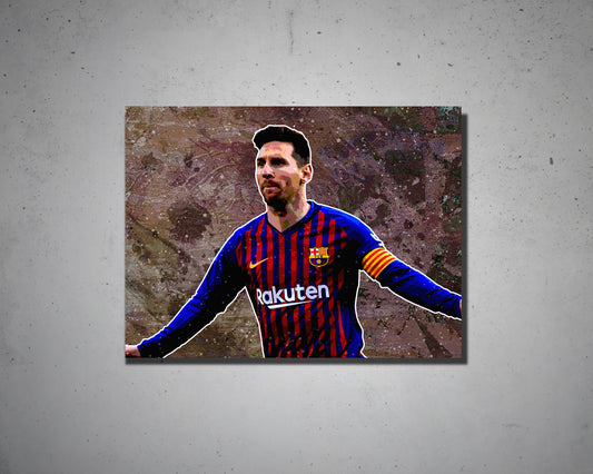 Lionel Messi Multicolour Wall Art 